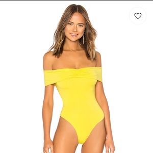 Lovers & Friends yellow bodysuit